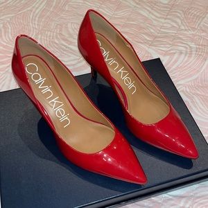 Calvin Klein Gloss Red Stilettos US 11